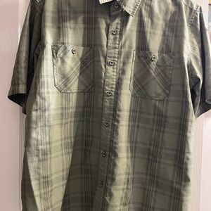 Orvis Olive Plaid Short-Sleeve Button-Down Shirt